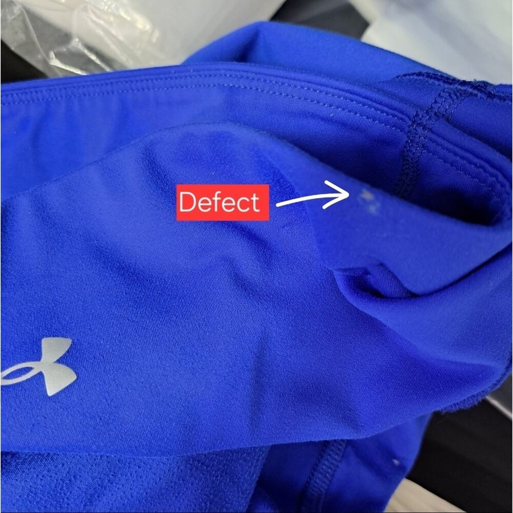 Under Armour Leggings XS Blue‎ Fitted Workout Pants Pockets Ankle Slit - Picture 8 of 14